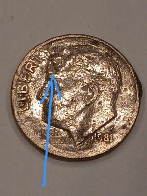 1981p Roosevelt Dime Error - Image 1 of 4