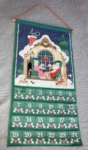 Avon Christmas Advent Countdown Calendar Santa & Mrs Claus No Mouse 1987 Vintage - Picture 1 of 16