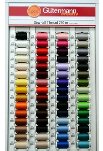 Gutermann Sew-All Polyester Sewing Thread - 250m Reel (Choice of 20+ Colours) - Picture 1 of 34