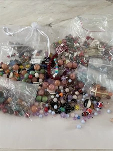 Junk Drawer Assorted DIY Beads Charms Spacers for Jewelry Making 4.9 Lbs - Picture 1 of 15