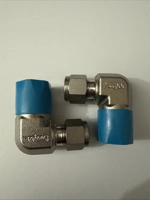 2x - Swagelok SS-600-2-8 SST Elbow 3/8in Tube Fitting to 1/2in Male Connector - Image 1 of 3
