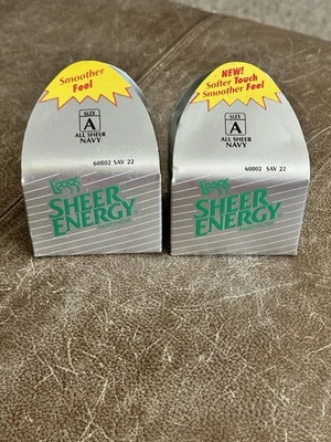 Pantimedias Leggs (L'eggs) Sheer Energy azul marino talla A 2 pares Foto 1 de 4