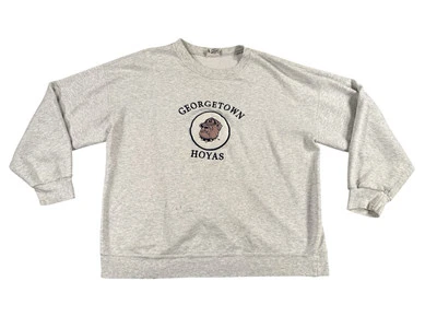 Vintage Georgetown Hoyas Sweatshirt Mens XL Gray Graphic Logo Pullover Made USA - Image 1 of 4