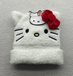 NWT Hello Kitty Beanie Adult OSFM Big Kid Teenager Fuzzy Soft Winter Hat Cute - Picture 1 of 6