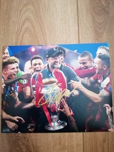 JURGEN KLOPP LIVERPOOL CHAMPIONS LEAGUE SIGNED - Picture 1 of 1