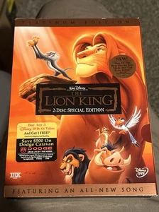 The Lion King (DVD, 2003, 2-Disc Set, Platinum Edition) NEW - Foto 1 di 3