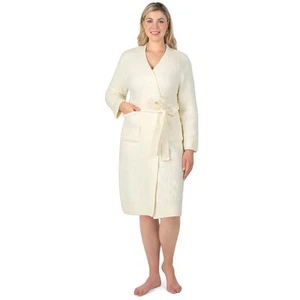 Bata de mujer suave mullida albornoz de lujo felpa cálida elástica acogedora bata spa para damas - Imagen 1 de 30