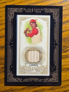 2012 Allen & Ginter Barry Larkin Relic Mini Black Frame - Picture 1 of 2