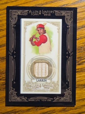 2012 Allen & Ginter Barry Larkin Relic Mini Black Frame - Image 1 of 2