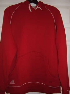 Adidas Men's Hoody Red/White Size S - Picture 1 of 2