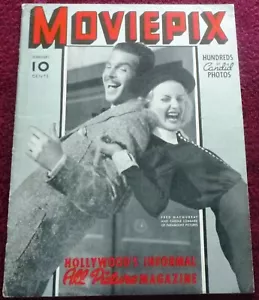 CAROLE LOMBARD COVER Movie Pix 2/38 Errol Flynn hinten cvr. + Geschichte S. Tempel - Bild 1 von 9