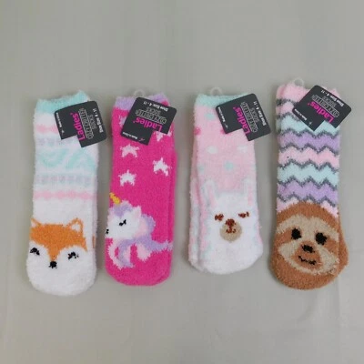Lote 4 pares de calcetines para mujer suaves cálidos acogedores animales difusos #4596 Foto 1 de 4