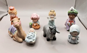 Avon Heavenly Blessings Nativity Porcelain Ceramic Figurines Vintage 1980s Lot - Picture 1 of 21