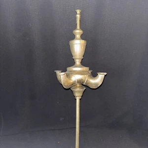 Antique Brass Adjustable Whale 4 Light Oil Lamp INCOMPLETE - Picture 1 of 10