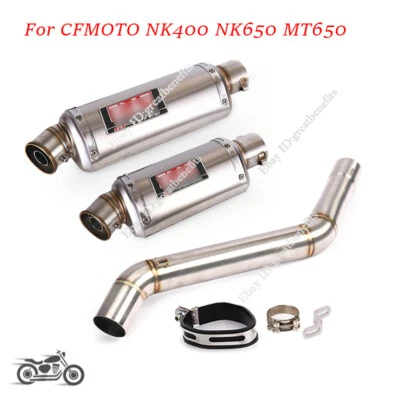 Silenciador de 51 mm deslizable tubo de enlace de escape medio para CF-Moto NK650 NK400 MT650 MT400 Foto 1 de 4