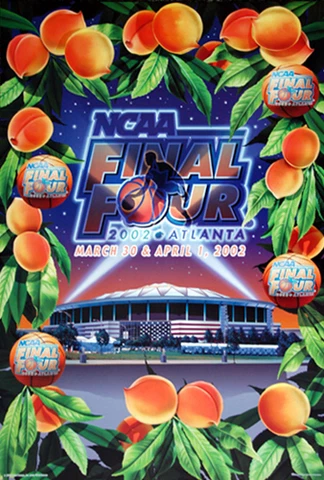 FINAL FOUR 2002 Atlanta NCAA Mens Basketball Championships Original 24x36 POSTER Cover