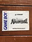 Thumbnail of ebay® auction 184871306042 | Castlevania Adventure Gameboy Manual