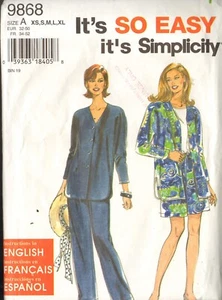 Simplicity 9868 Womens Top Pants and Shorts Pattern Size XS-XL Uncut - Picture 1 of 2