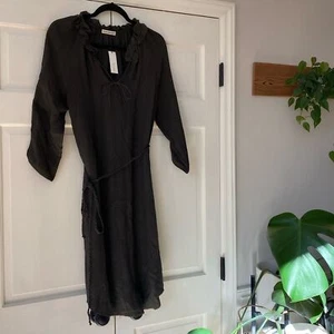 Ulla Johnson Grace Kleid 2013 Neu mit Etikett NEU Seide Midi Größe 8 Bleigrau Grey Deadstock - Bild 1 von 12