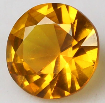 Piedra preciosa redonda sin calentar zafiro champán Madagascar natural certificado 7,35 quilates Foto 1 de 4