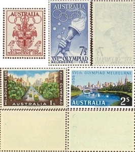 1956 Australia Melbourne Olympic Games Full MNH Set 4x [4d-71/2d-1s-2s] Stamps - Picture 1 of 1