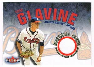 2001 Fleer Genuine Material Issue Tom Glavine Game Used Jersey Relic Braves - Picture 1 of 2