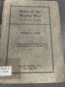 Story of the World War for Young People 1917 William L. Nida Antique Book bbb1 - Foto 1 di 3