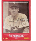Art Schallock Autographed CUSTOM Card WWII NAVY VET NEW YORK YANKEES - 2