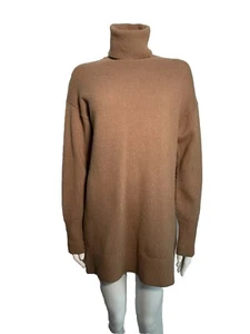 JOSEPH Jumper Dress Beige 100% Wool Roll Neck Short Length Long Sleeve UK XS - Picture 1 of 6