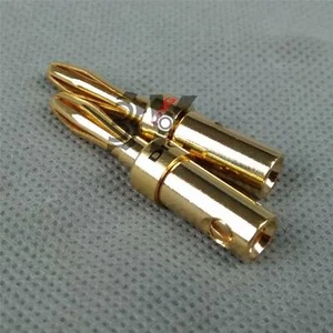 New 2pcs Speaker Cable Banana Connector Amplifier Terminal Binding Posts - Picture 1 of 3