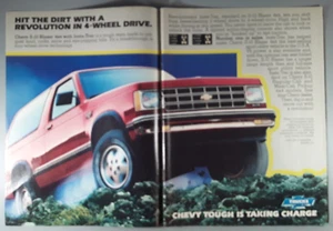 1984 Chevrolet S-10 Blazer Two-Page Magazine Ad "Hit the Dirt ..." - Picture 1 of 1