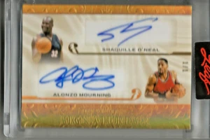 Autógrafo Shaquille O'Neal-Alonzo Mourning 2023 hoja de oro superlativo #1/1 - Imagen 1 de 1