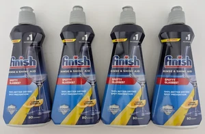 4 x Finish Rinse Shine Aid Liquid Dishwasher Lemon Sparkle 80 Washes 400ml NEW - Picture 1 of 3