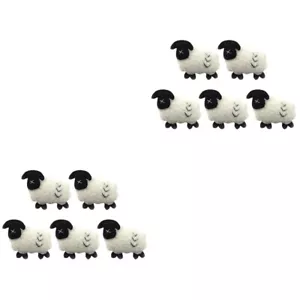 10 PCS sheep made of wool felt decorations automotive accessories car gadgets miniature