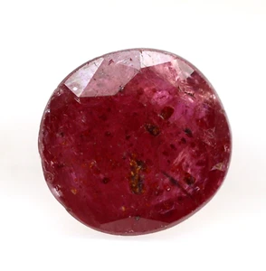 Earth Mined Natural Ruby 1.20 Carat Round Cut 7 x 6 mm Red Burma Origin Gem - Picture 1 of 8