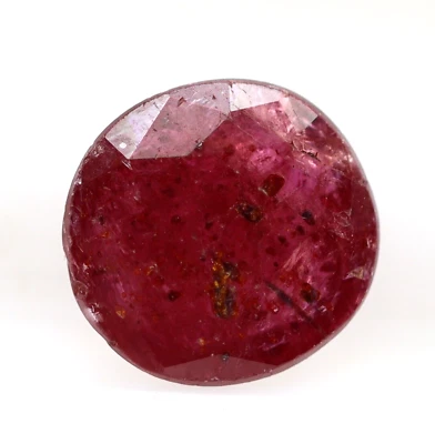 Earth Mined Natural Ruby 1.20 Carat Round Cut 7 x 6 mm Red Burma Origin Gem - Image 1 of 4