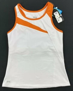 DUC Sports Womens Athletic Tank Top W/Built-in Bra White Orange Size Small - Picture 1 of 10