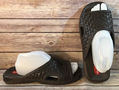 OKABASHI Wmn sz L (9-10) коричневый с открытым носком сандалии поскользнуться на резиновые туфли - Изображение 1 из 4