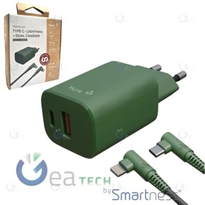 Hune Kit Charger Multiple USB Type-C 20 W + Cable Type C COMPATIBILE Apple 1.2M - Picture 1 of 1
