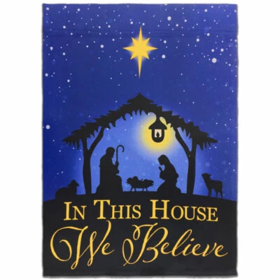 We Believe in Jesus Garden Flag 12x18in Cute Novelty Yard Flag Christian - Image 1 of 3