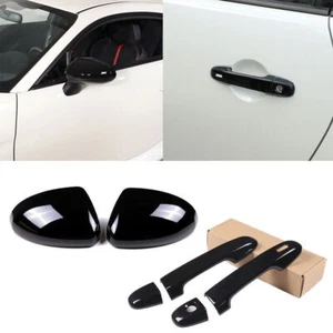 Glossy Black Side Mirror +Door Handle Covers Trims For Toyota 86/Subaru BRZ 2022 - Picture 1 of 11