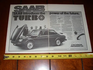 1978 SAAB TURBOCHARGED ***ORIGINAL 2 PAGE AD*** - Picture 1 of 2