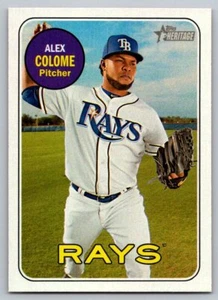 2018 Topps Heritage Base #338 - Alex Colome - Tampa Bay Rays - Picture 1 of 2