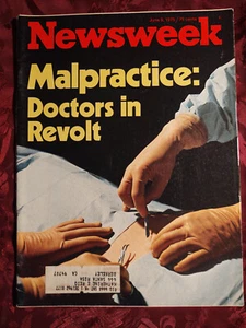 NEWSWEEK Magazine June Jun 9 1975 6/9/75 MALPRACTICE FORD TOUR - Picture 1 of 1