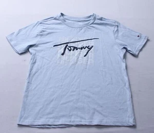 Tommy Hillfiger Boy's S/S Logo Graphic Print Cotton T-Shirt CL8 Blue Size US:4 - Picture 1 of 4
