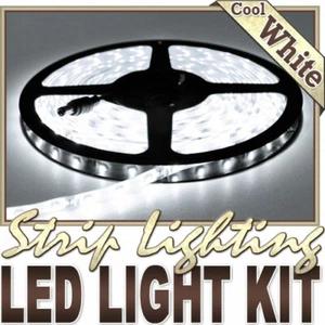 6 ft 3528 Cool White LED Flexible Strip Fairy Light Car Light Kit TV Lighting - Picture 1 of 1