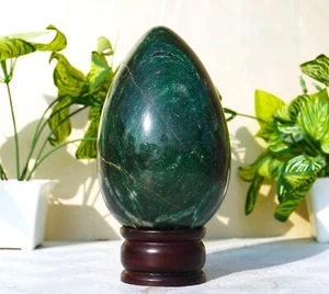 Beautiful 135MM | Green Kyanite Healing Minerals Metaphysical Crystal Stone Egg - Picture 1 of 14
