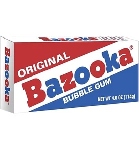 1 Box Bazooka Classic Original Flavor Chewing Bubble Gum Theater Style Box 4 oz - Picture 1 of 1