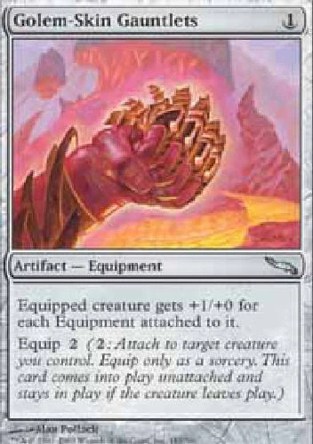 GOLEM-SKIN GAUNTLETS X4 4 4X Mirrodin MTG Magic the Gathering Cards DJMagic - Image 1 of 1