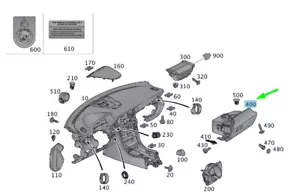 Mercedes-Benz SLK R172 Handschuhfach A17268047019H14 NEU ORIGINAL - Bild 1 von 4